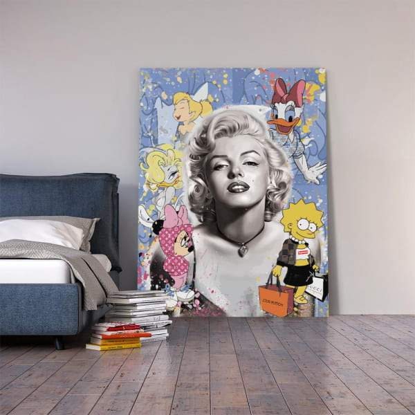 Marilyn Monroe Pop Art Wandbild auf Leinwand mit vielen tollen Details