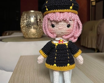 Amigurumi crochet pattern, movable head doll crochet pattern