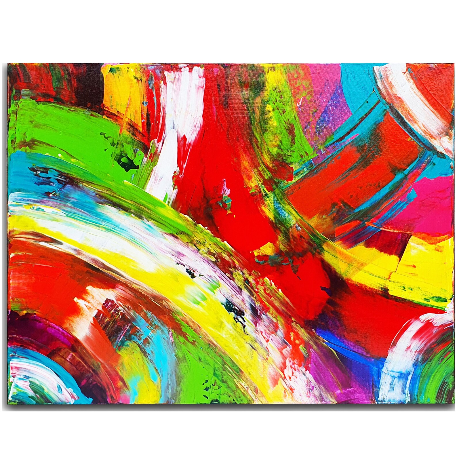 Original abstrakte Malerei Acryl-Malerei auf Leinwand | Etsy