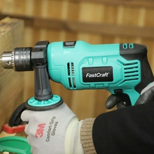 FastCraft Schlagbohrschrauber PRO Hammerbohrer 9.0A PEAK 1/2-Zoll-Futter 0-2800 RPM Doppelschalter 360-Grad-Drehgriff + 104-teilige Bits