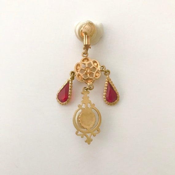 Glorious Gold Dangle Statement Earrings - image 2
