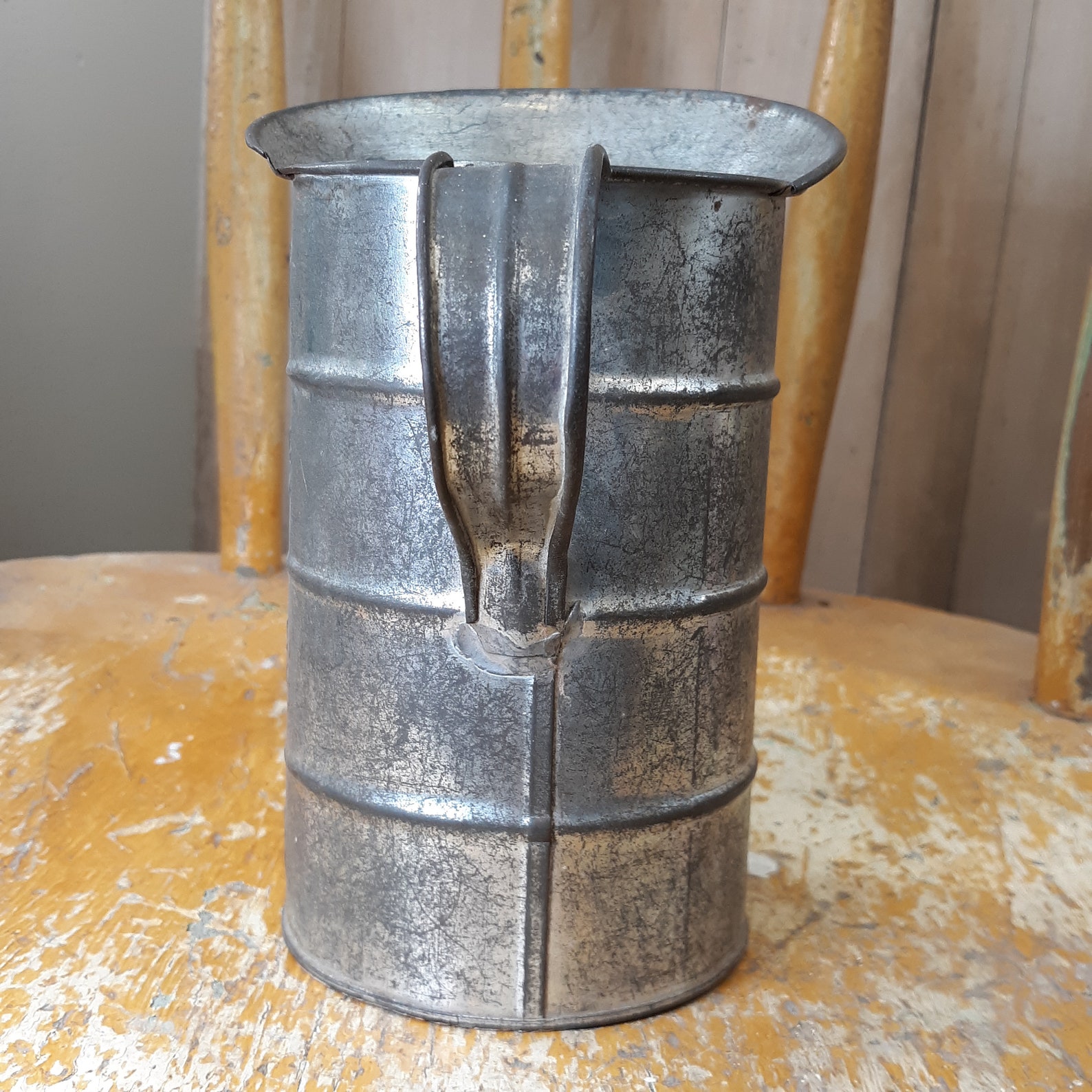 No. 63 Vintage retro estaño metal grabado midiendo la taza | Etsy