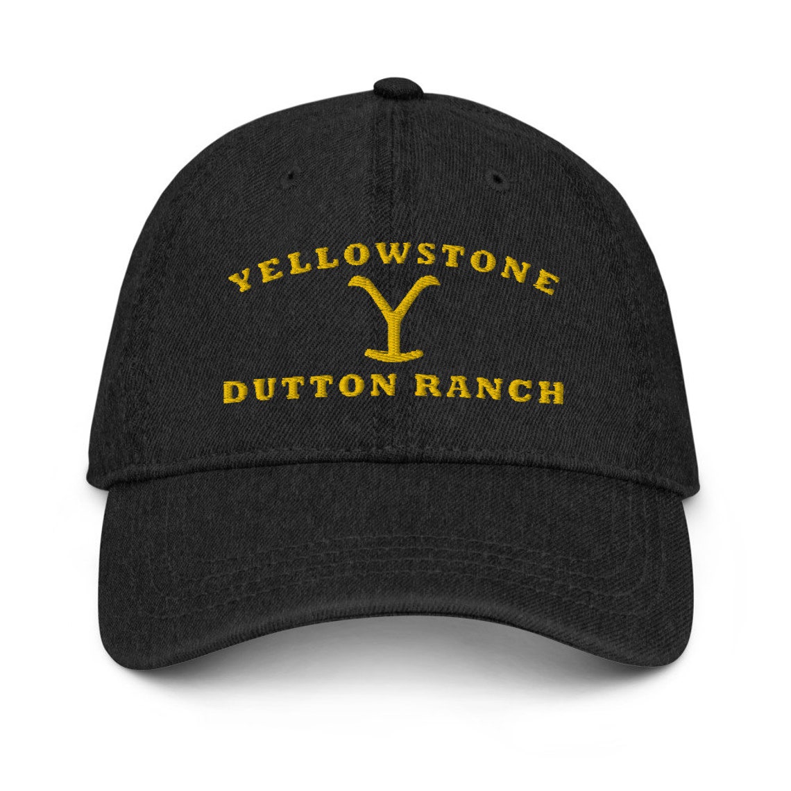 Embroidered Yellowstone Denim Hat Etsy