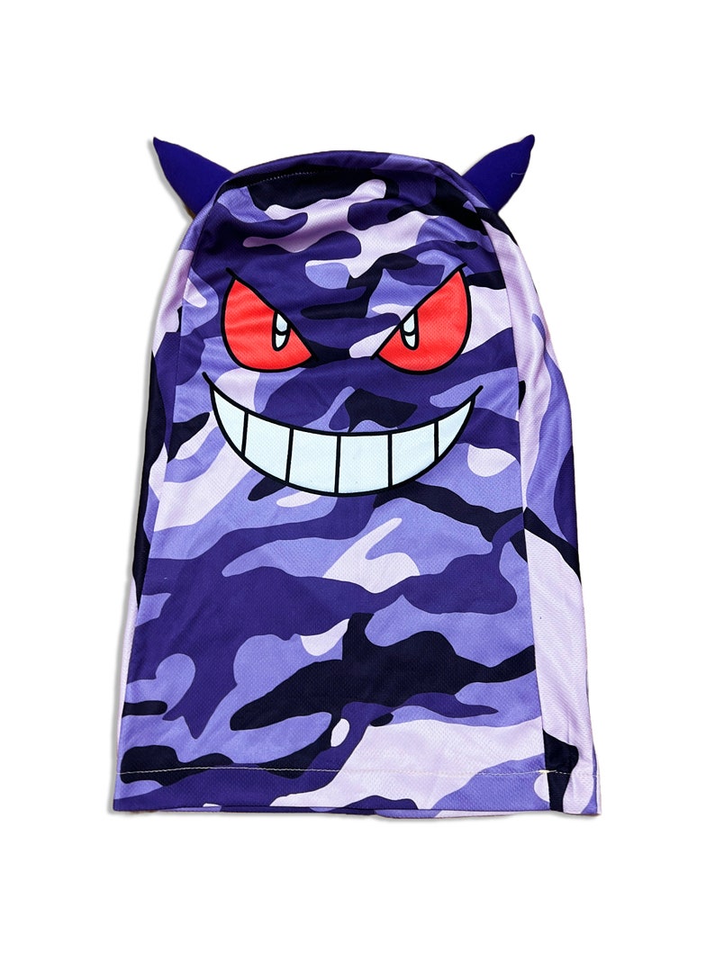 Kanto Starter Gengar Balaclava Ski Mask Purple Camouflage Etsy