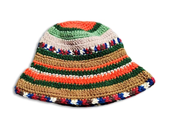 Crochet Bucket Hat Streetwear Knit Cap Personalized Y2K