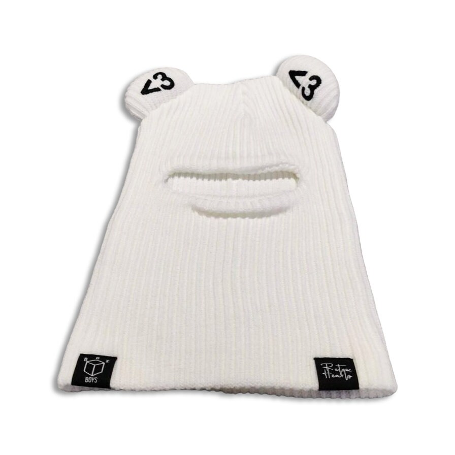 Box Boys X Retro Hearts Streetwear Bear Ears Knit Ski Mask