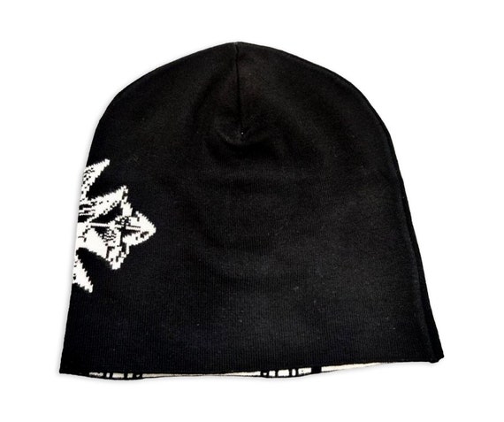 Cross Graphic Streetwear Knit Skull Cap Personalized Y2K