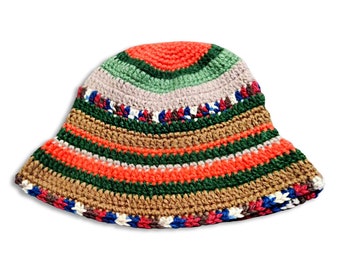 Bob au crochet, bonnet streetwear en tricot, personnalisé Y2K, chapeau unisexe pour homme et femme, multicolore I