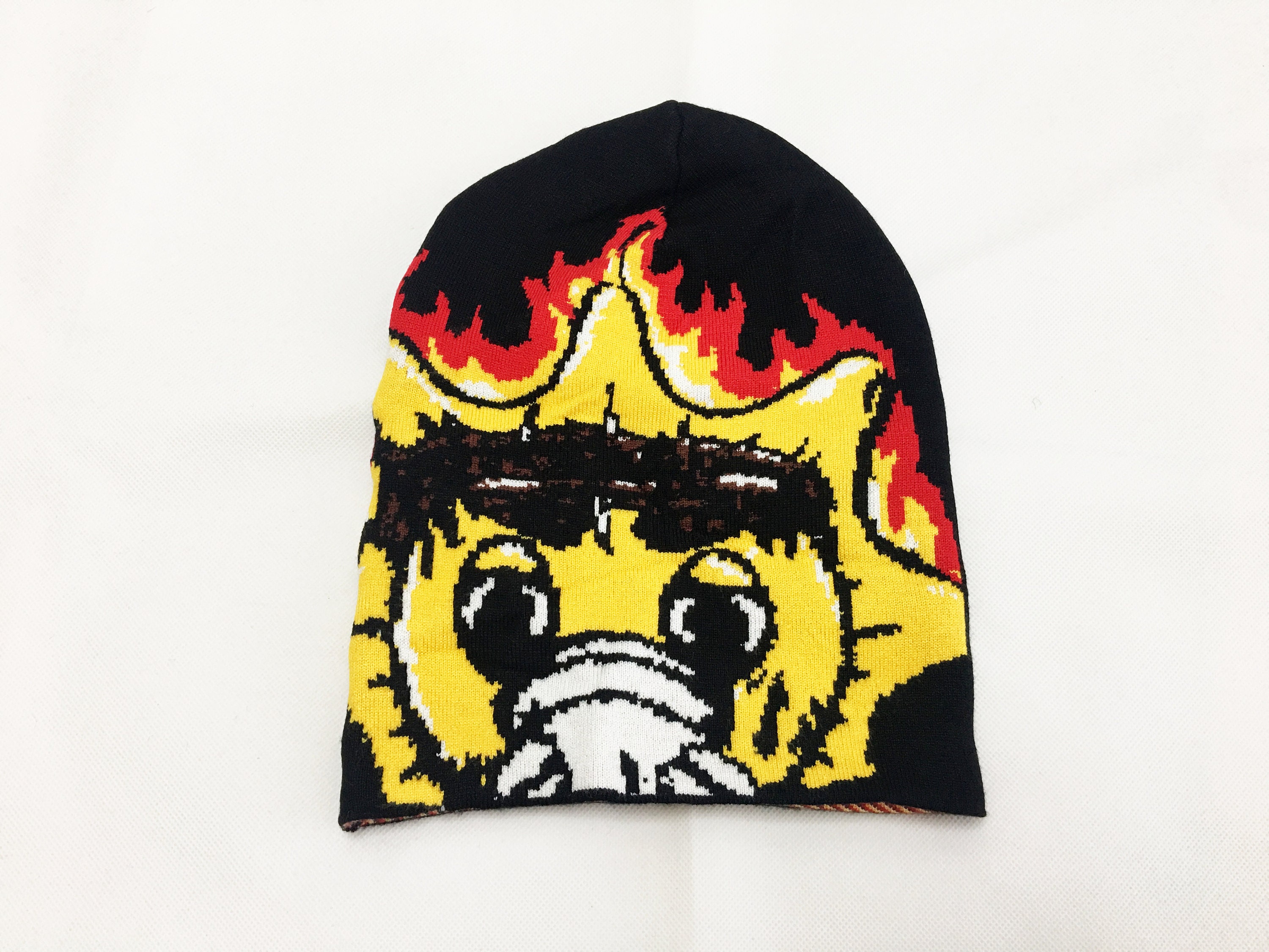 Chief Keef Glo Gang Burning Flames Graphic Streetwear Knit Chief Keef Glo Gang Burning Flames Graphic Streetwear Knit