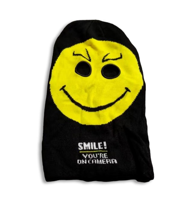 Smile You're on Camera Streetwear Bear Ears Knit Ski Mask