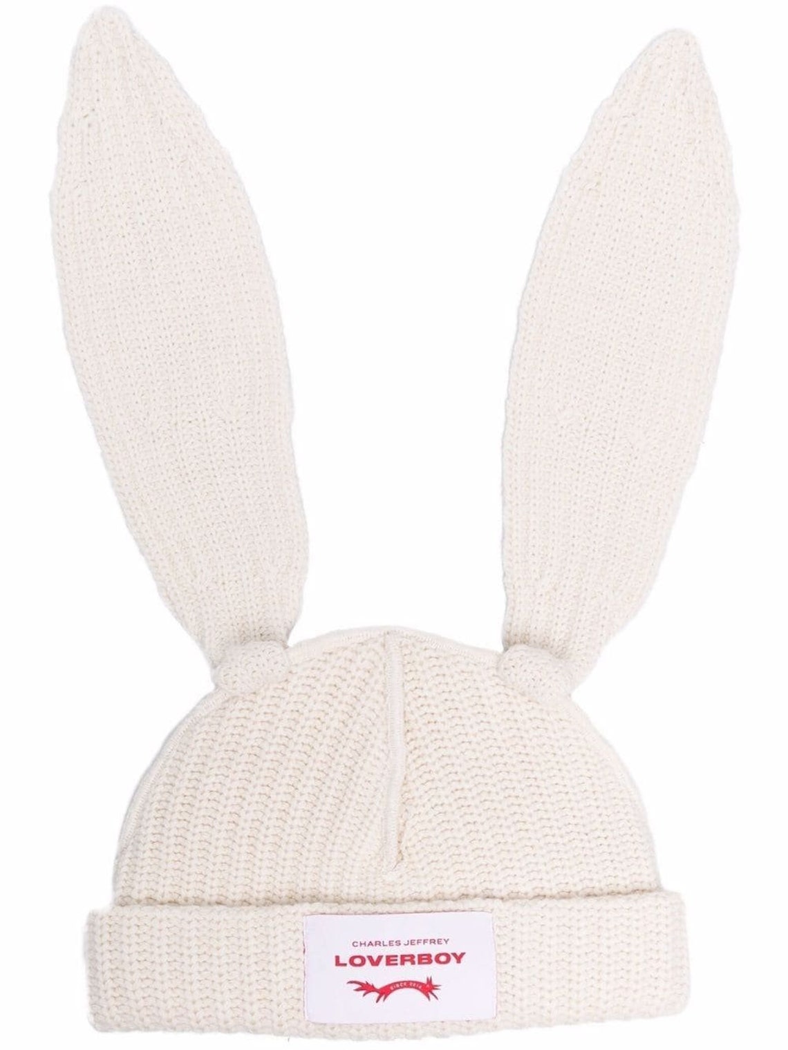 Charles Jeffrey Loverboy Chunky Rabbit Knitted Beanie White - Etsy
