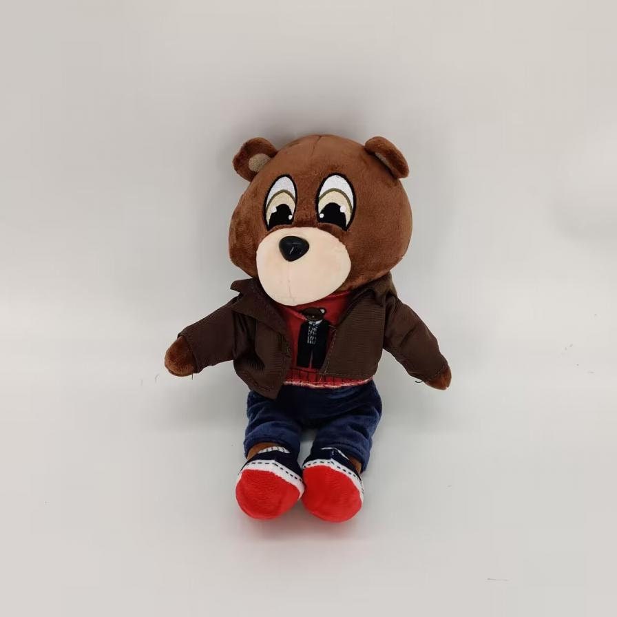 Lonsy Kanye Bear en Peluche, Dessin animé Te-ddy Bear, 2 pièces, poupées  Ours en Peluche, Ours en Peluche Doux, Cadeau d'oreiller, Peluche, Cadeaux  d'anniversaire de Noël pour Enfants (26 cm