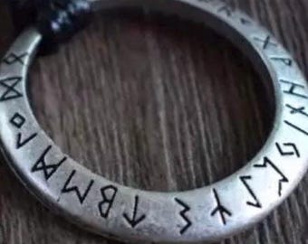 Norse runes pendant. Viking Runic.