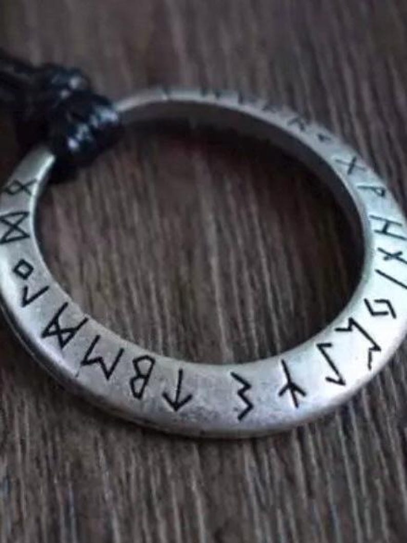 Chains Inscriped With Runes Norse Runes Pendant. Viking Runic. - Etsy