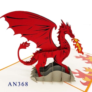 Carte pop-up dragon
