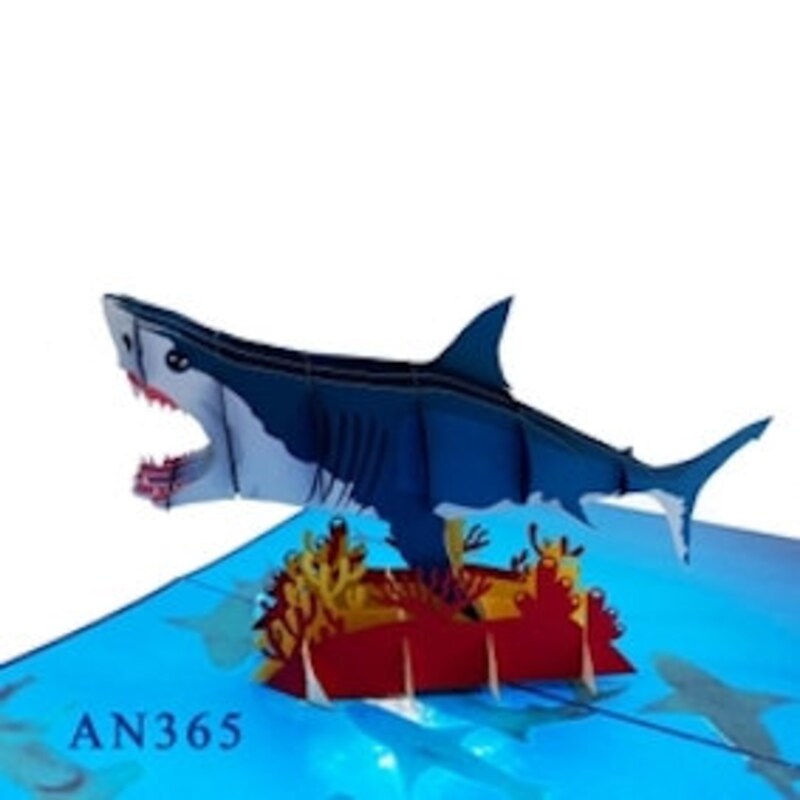 Shark Pop up Card - Etsy
