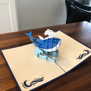 Carte pop-up baleine