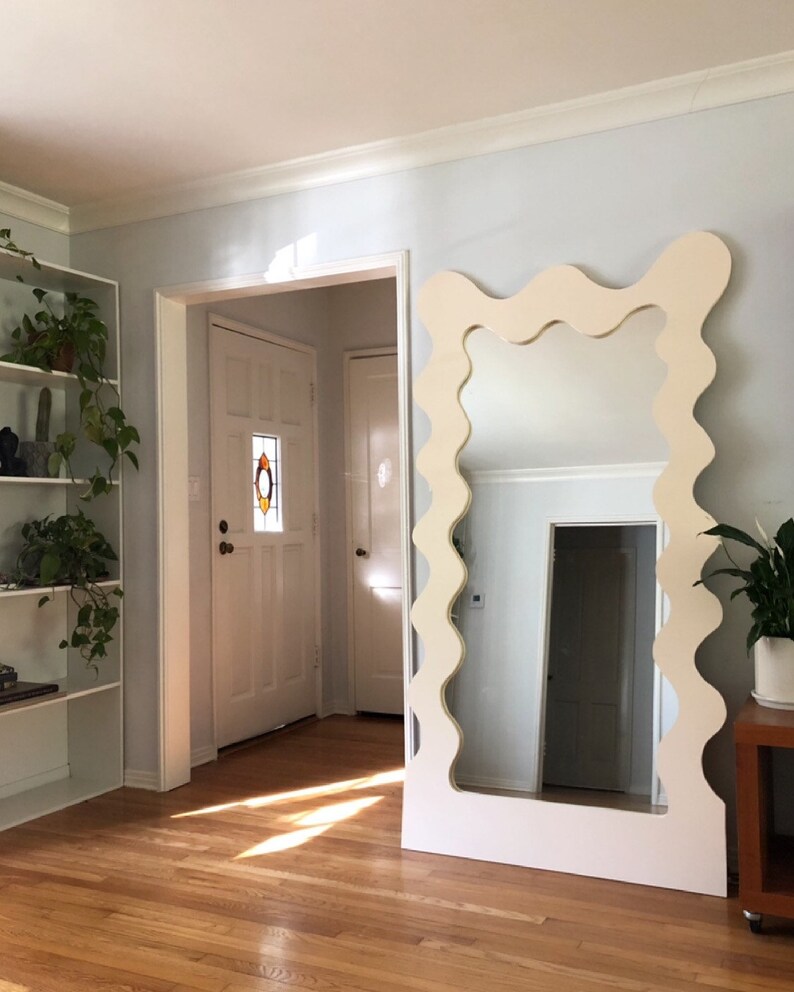 Full Length Curvy Floor Mirror With LED Lights Etsy Singapore