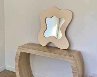 Handmade wavy/Curvy mirror with Wall mount