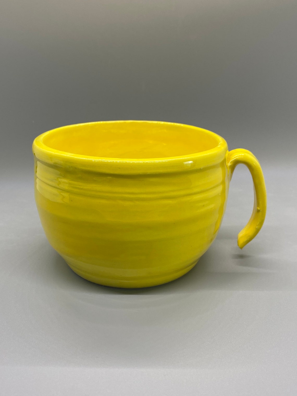 Handmade yellow ceramic mug Etsy