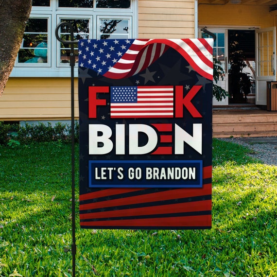 American USA Flag Lets Go Brandon FJB Banner,Joe Biden Flags for Outdoor Decor 