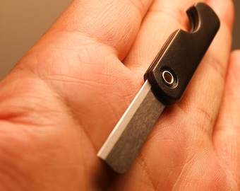 Cuchillo de cerámica con micropaleta NexLand CK1, percutor de cerámica, varilla de ferro, iniciador de fuego, llavero de supervivencia