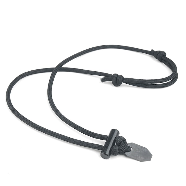 Paracord Fire Starter Necklace: Ferro Rod & Ceramic Striker