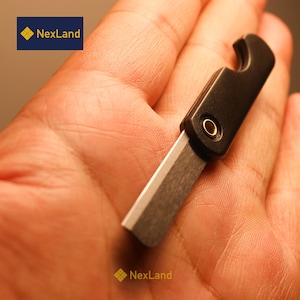 NexLand CK1 Ceramic Micro Folder Ceramic Striker Knife Ferro Rod Fire Starter Survival Keychain