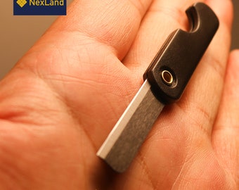 NexLand CK1 Keramik Micro Folder Keramik Striker Messer Ferro Rod Feuer Starter Survival Keychain