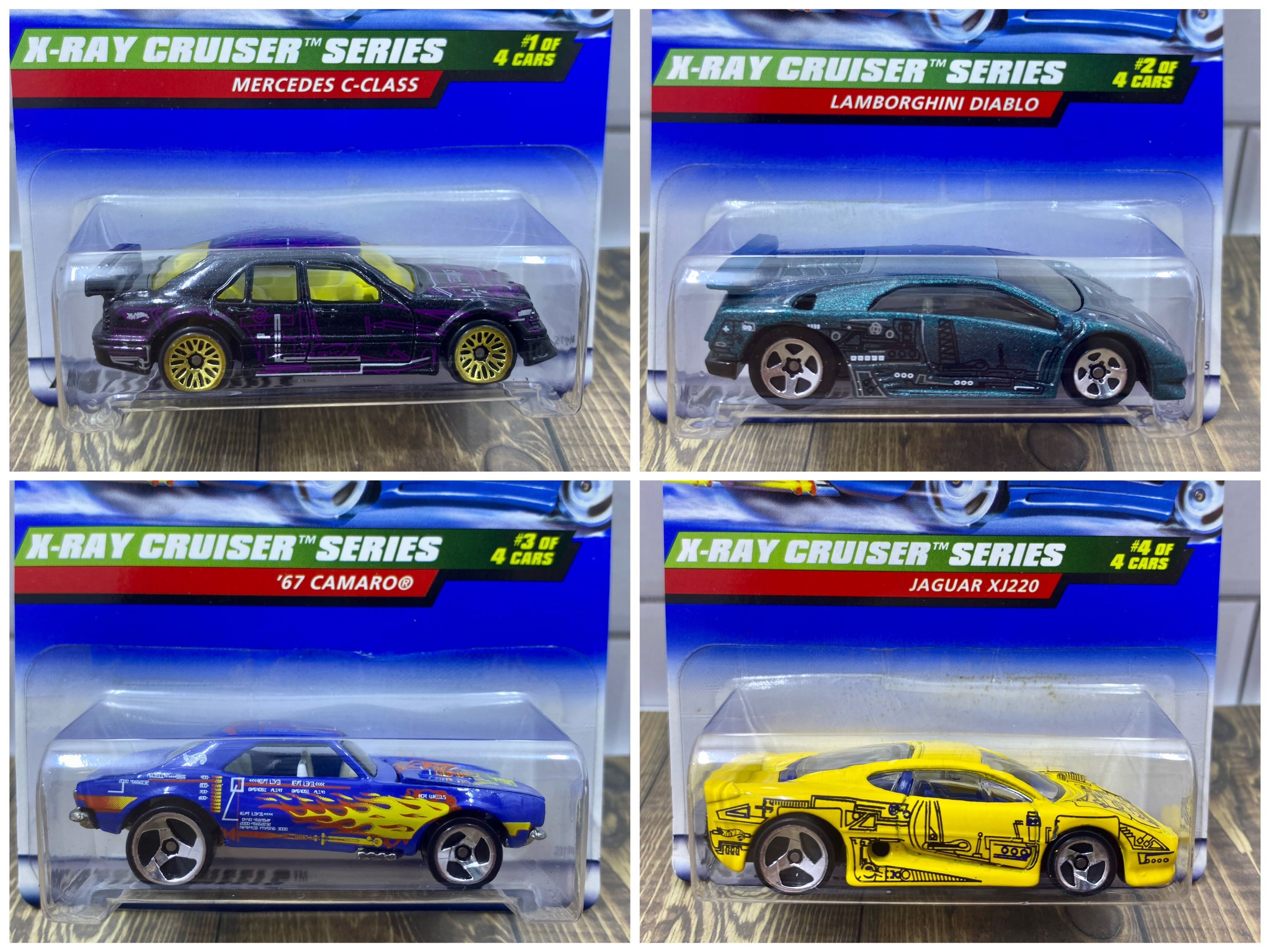 史上最も激安 1999 Hot Wheels X-RAY CRUISER SERIES (4 Cars) W/ 1967 Camaro ミニカー