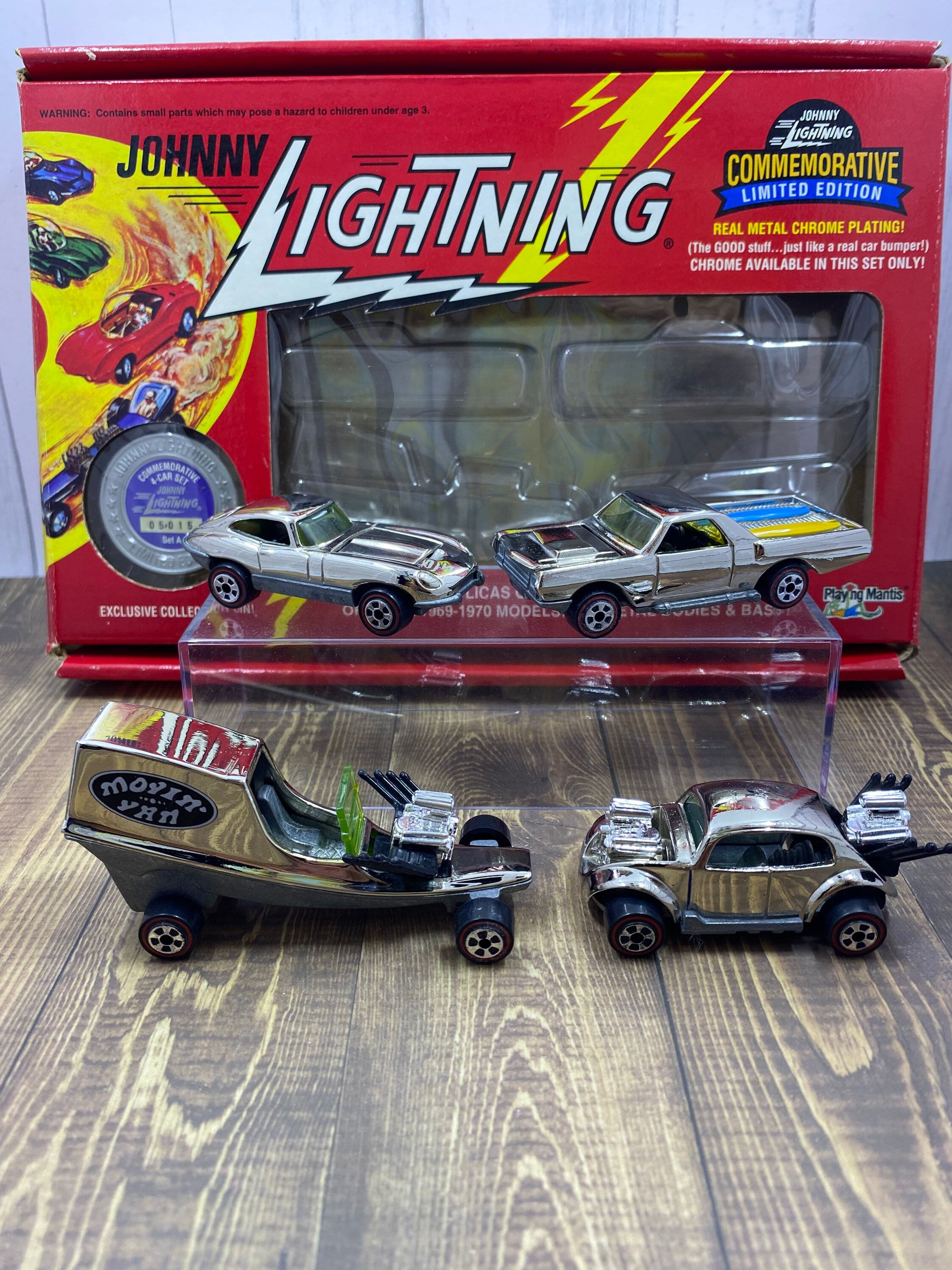 1994 Johnny Lightning Chrome Commemorative 4-car Set (set A