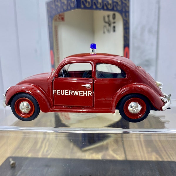 RIO (1:43 Scale) VW Beetle Feuerwehr "1955 Fire Brigade Car" Made In Italy