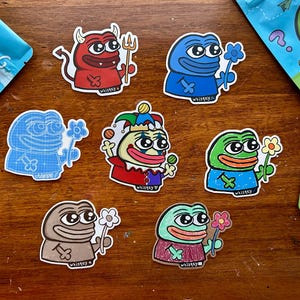 Sac à autocollants mystère grenouilles Peepo | Personnages de collection | Sac aveugle | Emote Pepe Twitch Sticker