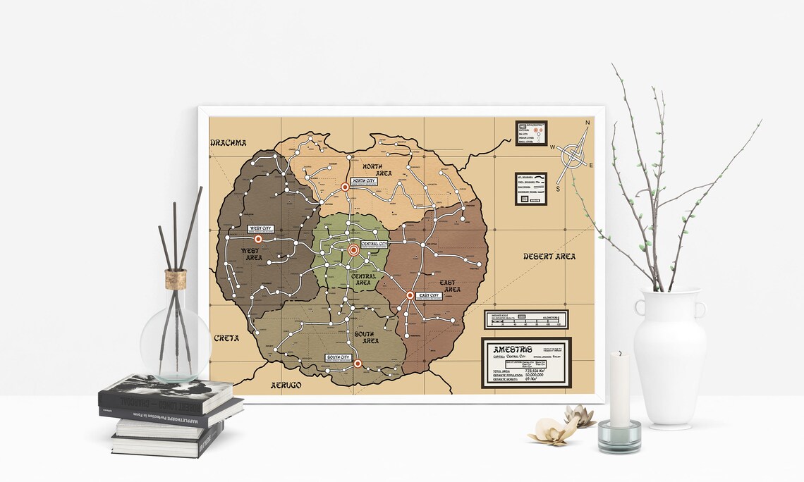 Fullmetal Alchemist print Fullmetal Alchemist world map FMA  Etsy