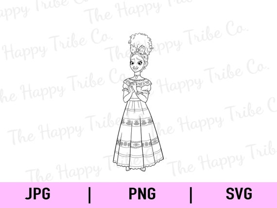 Dolores SVG Encanto Madrigal Dolores Coloring Page Dolores - Etsy