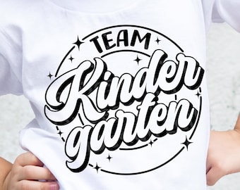 Team kindergarten svg, Back To School svg, kindergarten Squad, Teacher svg, First Day Of School svg, dxf, png, eps, svg files for cricut