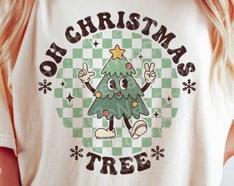 Oh árbol de Navidad svg, Retro svg, Navidad divertida svg, Árbol de Navidad svg, Camisa de Navidad, Vacaciones svg, dxf, png, eps, archivos svg para cricut