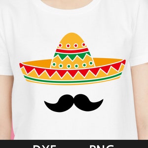 Sombrero SVG,Mustache svg,Cinco de Mayo svg,Cinco de Mayo T-Shirt svg,Mexikanische mütze svg,Sombrero T-Shirt,Sombrero und Mütze,svg Dateien für Cricut