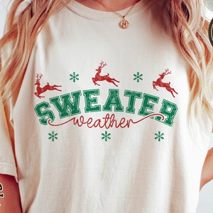 Sweater Weather svg, Merry Christmas svg, Snow svg, Holiday, Funny Christmas Shirt, Cozy Season, Retro, dxf, png, eps, svg files for cricut