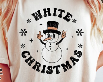 White Christmas svg, Merry Christmas svg, Christmas Snowman, Funny Christmas Shirt, Retro, dxf, png, eps, svg files for cricut