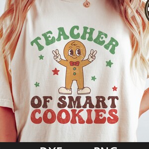Profesor de Smart Cookies svg, Merry Christmas svg, Christmas Cookies svg, Christmas Shirt, Holiday svg, dxf, png, eps, archivos svg para cricut
