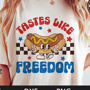 Sabe a Freedom svg, 4 de julio svg, Retro svg, Hot Dog svg, America svg, Patriotic svg, dxf, png, eps, archivos svg para cricut