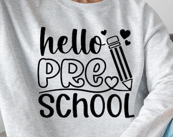 Hello Preschool svg, Preschool svg, Teacher Gift svg, Preschool Teacher svg, 1st Day Of School svg, Back to School svg, svg files for cricut