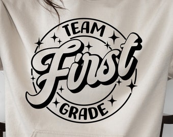 Team First Grade svg, Back To School svg, 1st Grade Squad, Teacher svg, First Day Of School svg, Teacher shirt svg, svg files for cricut