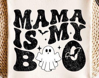Mama Is My Boo svg, camisa de Halloween, Retro svg, Spooky svg, Ghost svg, Kids Halloween svg, dxf, png, eps, archivos svg para cricut