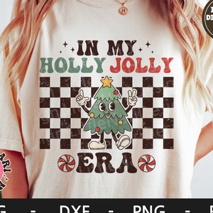In My Holly Jolly Era svg, Retro svg, lustige Weihnachten svg, Weihnachtsbaum, Weihnachten Shirt, Urlaub svg, dxf, png, eps, svg-Dateien für Cricut