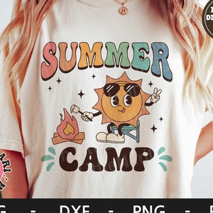 Campamento de verano svg, Camisa de vacaciones divertida svg, Vacaciones svg, Retro svg, Camisa de playa, Camisa de campamento, dxf, png, eps, archivos svg para cricut