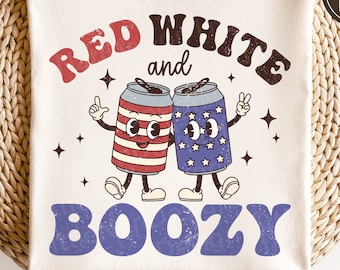 Red white and Boozy svg,  America svg, 4th of july svg, Retro Character svg, 4th of July shirt, dxf, png, eps, svg files for cricut