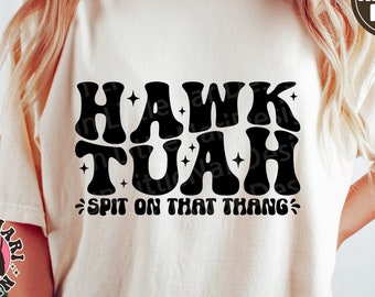 Meme Divertente Hawk Tuah Spit On That Thang Maglietta - Foto 8