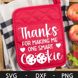 Gracias por hacerme una galleta inteligente svg, regalo del maestro svg, galleta de regalo de agradecimiento del maestro svg, svg de regreso a la escuela, archivos svg para cricut